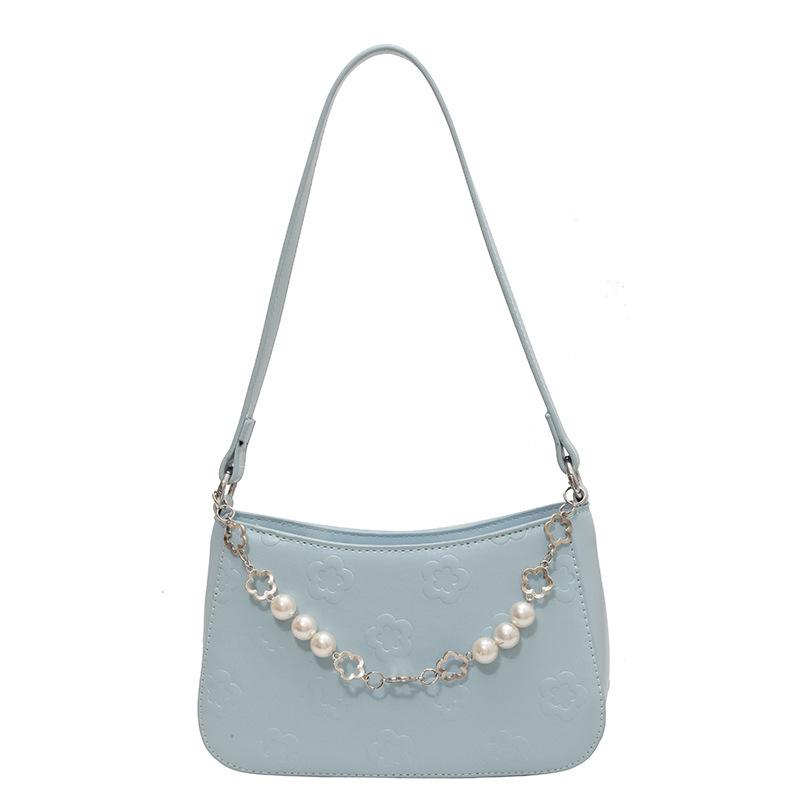 Simple small square bag women's new styling niche fashion trend pearl high-end casual versatile crossbody bag