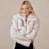 Luxury Fluffy Faux Fur Coat Women Cropped Turn Down Collar Jacket Fashion Thick War Outerwear 2024 Lady New Streetwear Overcoats