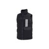 Adidas Neo FW22 Utility Down Vest With Stripe Print And Zipper Unisex Outerwear Black HN4776