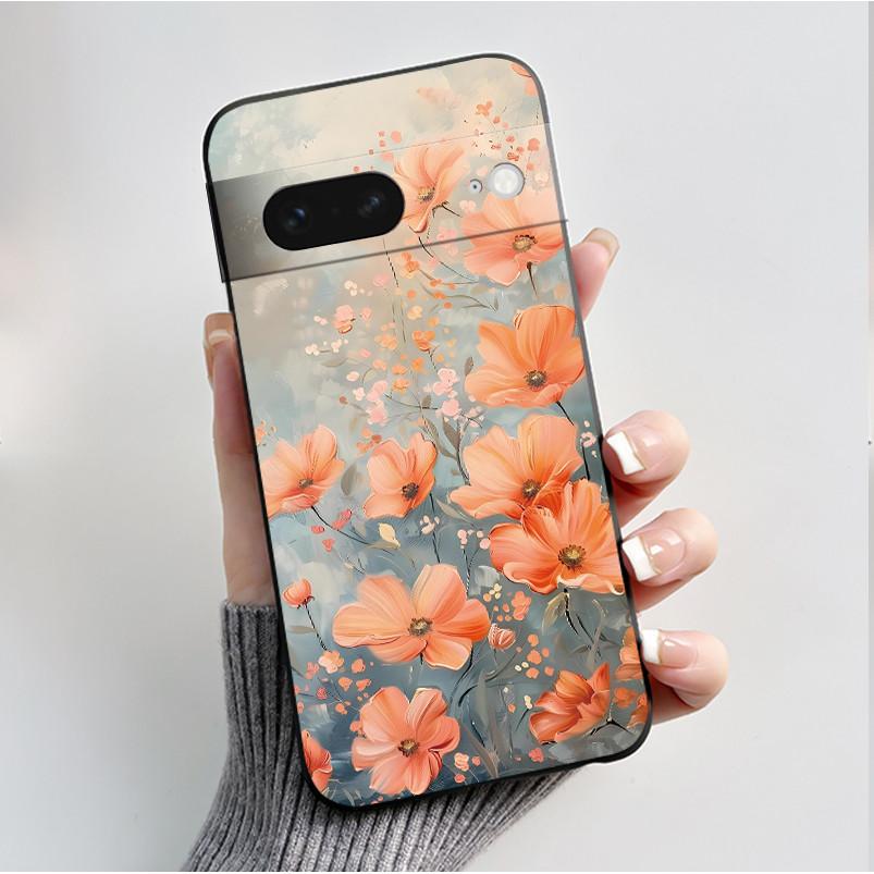 For Google Pixel 7 / Pixel 7 Pro Case Luxury Fashion Butterfly Flowers Black Soft TPU Silicone Back Cover Pixel7 7Pro Phone Case
