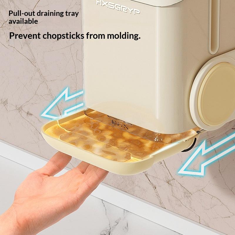 Kitchen Cutlery Rack Household Wall-Mounted No-Drill Countertop/Wall Compatible Rotatable Chopstick Holder