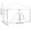 Professional Foldable Party Tent with 4 Side Walls 3*4 M Steel Blue