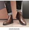 Men's New Style Leather Martin Boots - Versatile Retro Chelsea Boots with Pointed Toe In Large Sizes