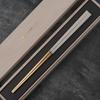 LAYANA a Luxurious Gift Stainless Made In Gold-Rimmed Chopsticks, Idea. Gold-plated Chopsticks, 23cm, SUS18/10 Steel, Taiwan, White.