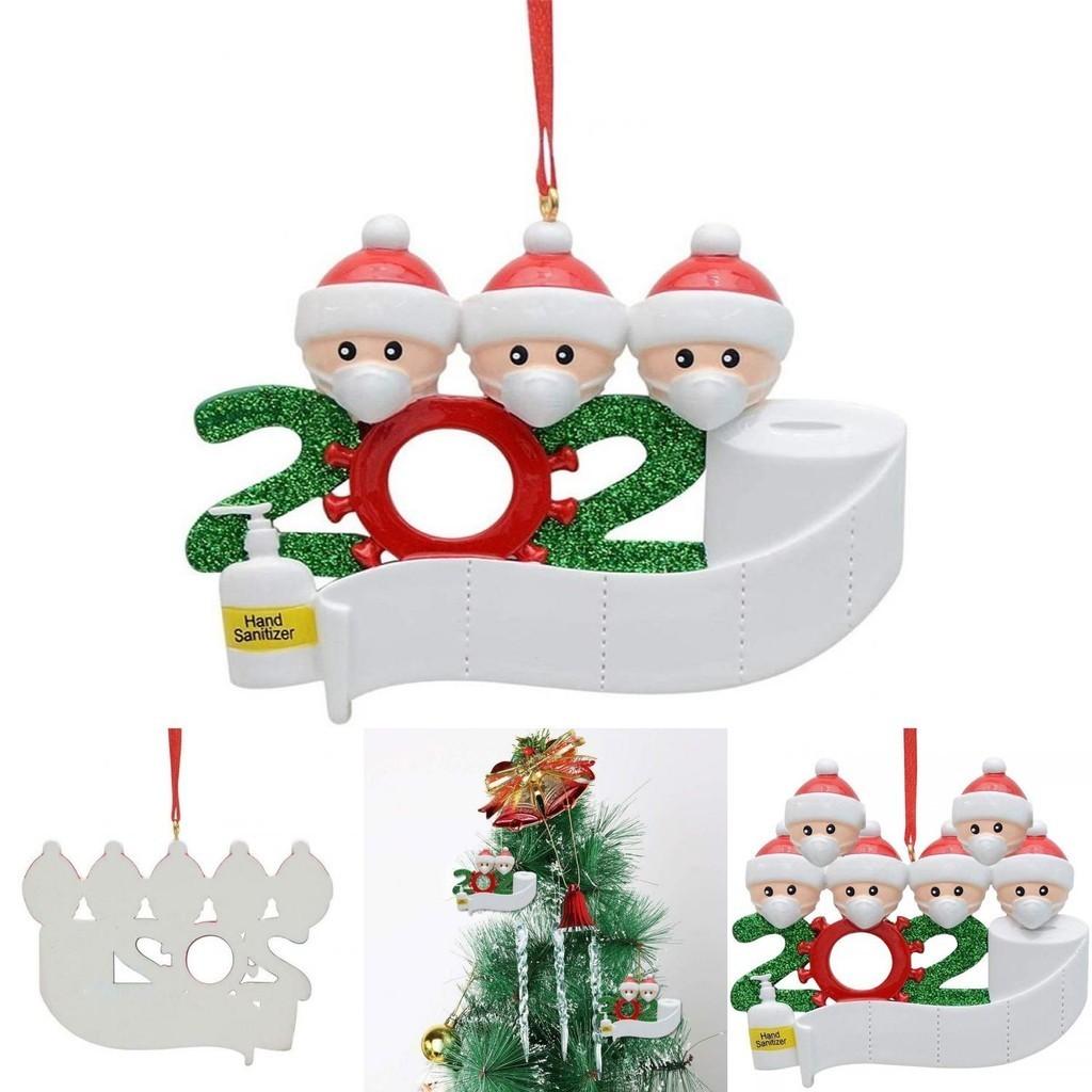 2020 Xmas Christmas Tree Hanging Ornaments With Diy Family Name Santa Pendants