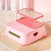 2 Step Foot Stool Non-Slip Multipurpose Stable Double for Toddlers Portable Footstool
