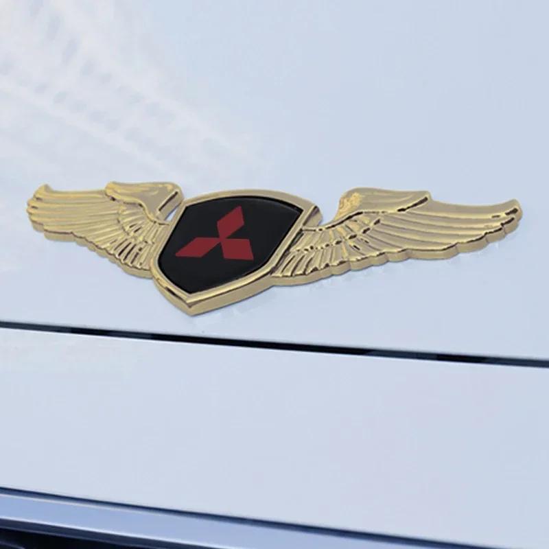 Car Metal Chromed Emblem Front Hood Badge for Mitsubishi L200 Pajero RALLIART ASX Lancer Outlander Mirage Eclipse Decoration