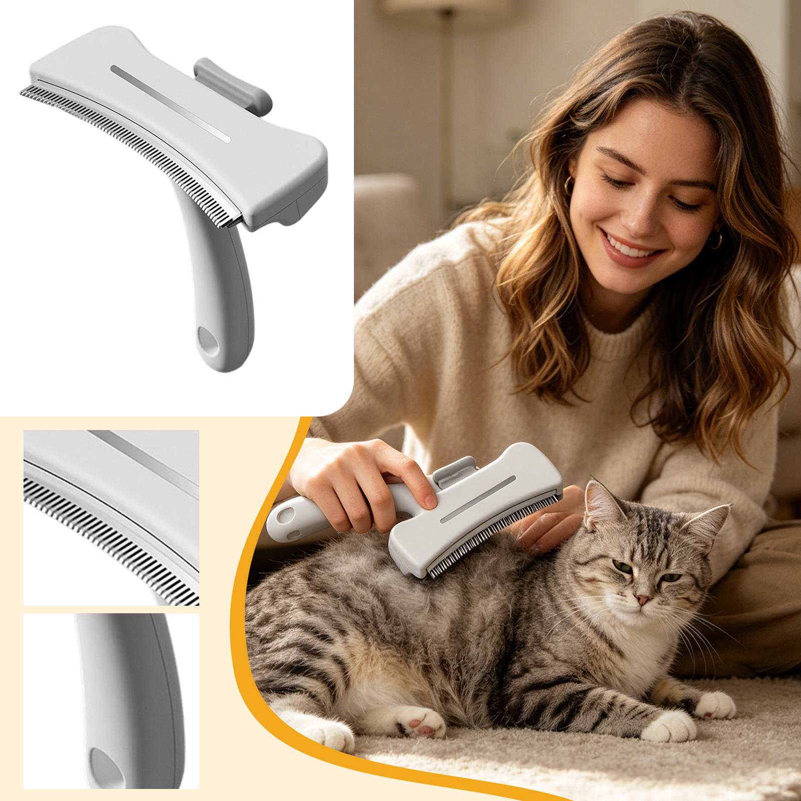 

One-key Pet Deshedding And Thinning Tool, And Dog Grooming Comb, Floating Hair Remover, Shedding Brush, Grooming Gadget One Size белый