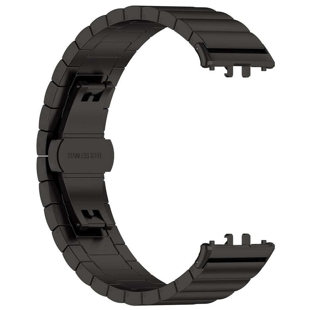 Single-Bead Link Watch Band for Honor Watch X5 Stainless Steel Butterfly Clasp Wrist Strap