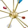Candelabru Sputnik din alamă cu 12 brațe - Lumină în stil italian Stilnovo de la mijlocul secolului - Lampă nordică Candelabru de tavan - Iluminat suspendat