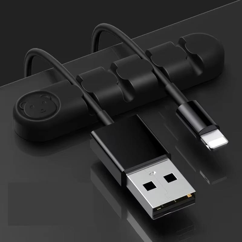 46 Wire Slot Usb Cable Organizer Management Wire Holder Cable Winder Tidy Silicone Clips For Mouse Keyboard Earphone Protector