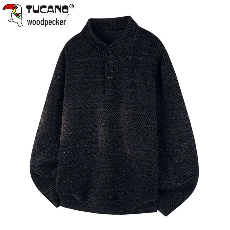 

TUCANO Men s Textured Henry Collar Long Sleeve T-Shirt