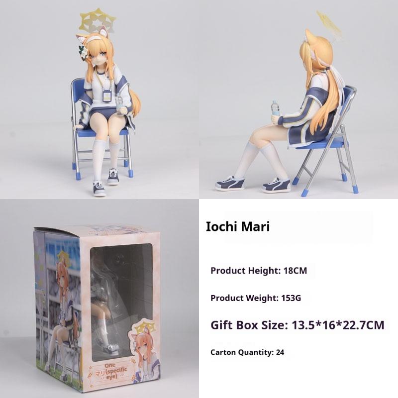In Stock 18cm Blue Archive Figures Iochi Mari Figure Game Peripherals Statue Pvc Cute Girl Modelscollection Toys Girls Birthday