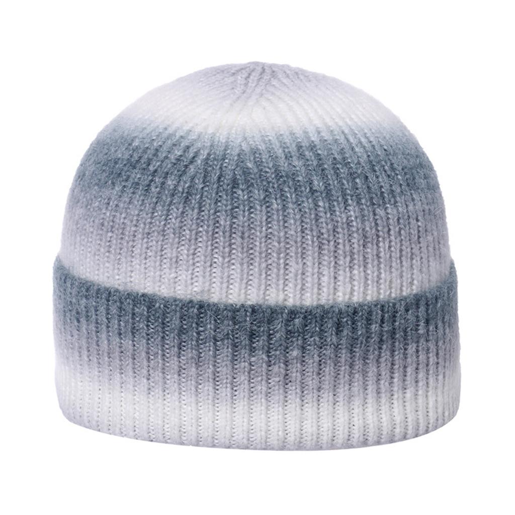 Ladies' Knitted Hat Trendy Gradient Printed Warm Hat Fashion Knitted Hat