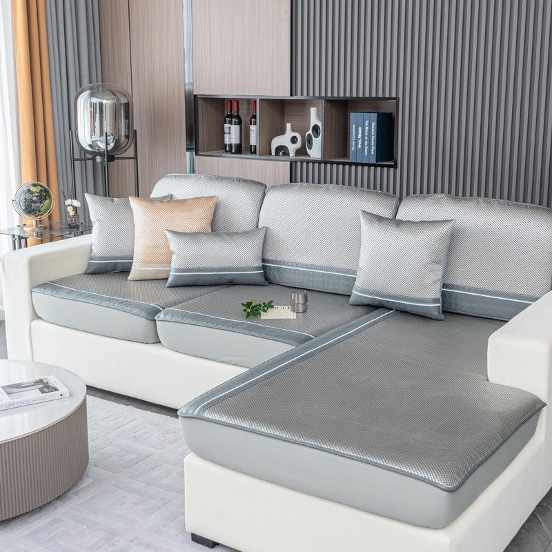Husă elastică pentru canapea din mătase de gheață răcoroasă, combinație all-inclusive, universală, leneșă, anti-alunecare, husă de vară, pânză