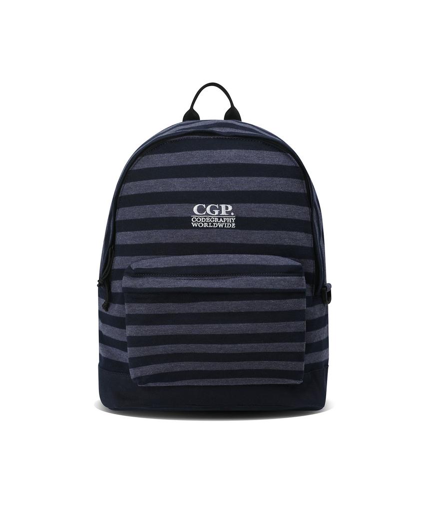 Cgp Square Logo Stripe Backpack - Dark Navy