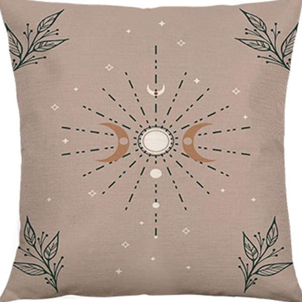 Tarot Printed Line Pillow Cover Moon Star Home Bedroom Sofa Pillow Cushion Cover