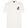 Bulldog Embroidered Crew Neck Short Sleeve T-Shirt Men T-shirts Warm-White 6D1TC6-1JOSZ-0101