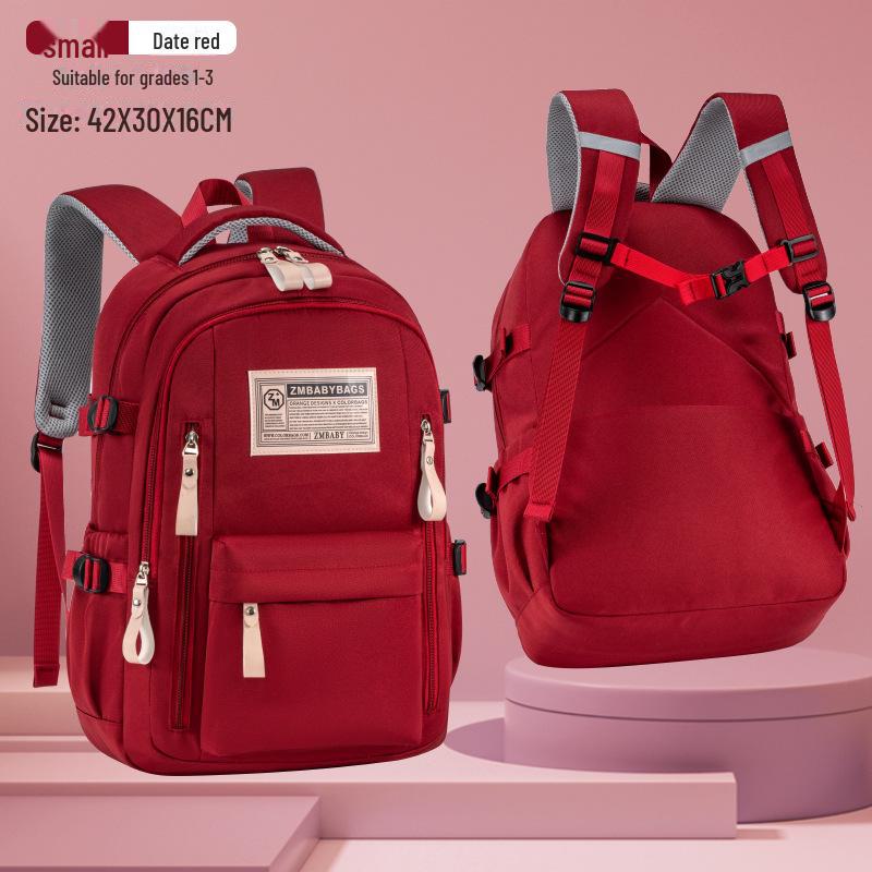 

Sesame Baby 2024 Однотонный рюкзак для детей, большой вместимости, персонализируемый для учеников начальной и средней школы