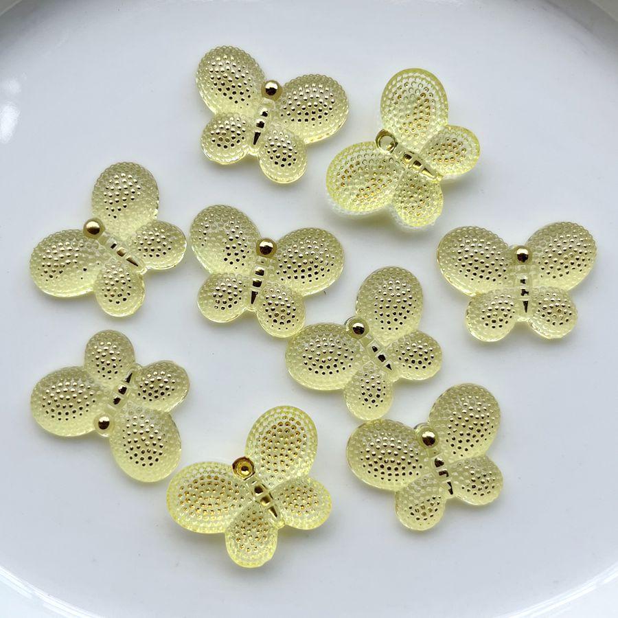 20pcs 18mm * 25mm color 3D butterfly rhinestone DIY jewelry production, wedding hair accessories, decorative accessories