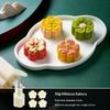 Mooncake Mold Plastic Hand-Pressure Cookie Stamps Flower Cherry Pattern Plungers Pastry Decoration Tool Mid-Autumn Festival