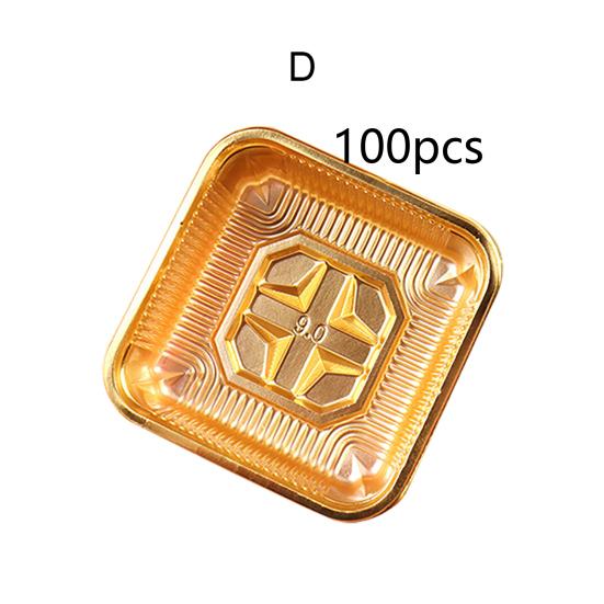 100 τμχ Safe τετράγωνο σχήμα Χαριτωμένο ανθεκτικό διαφανές δοχείο για μπισκότα Δοχείο κέικ