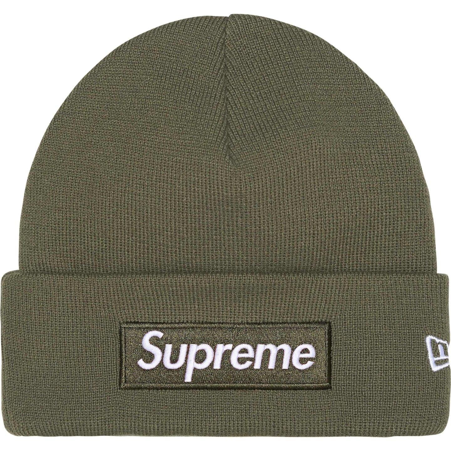 Supreme New Era Box Logo Beanie (25FW) Light Olive One-Size
