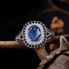 925 Sterling Silver Natural Kyanite Elegant Ring December Gemstone for Women &Lady Fine Jewelry Birthday Party Festiva Gift