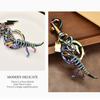 Keychain Pendant Dinosaur T-Rex Skeleton Metallic Luster Bag Charm Alloy Triple Reinforced Lobster Clasp Key Ring
