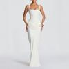 Ladies' Casual Slim Fit Fishbone Desire Suspender, Hip Hugging Dress, Long Skirt
