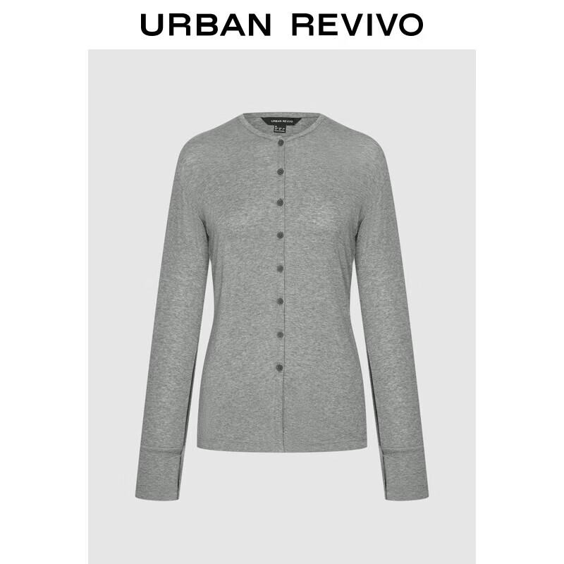 

UR Women s Minimalist Button-Front Long Sleeve T-Shirt M