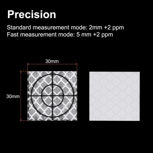 uxcell 80 Sheets of Survey Reflector Sheets, 30x30mm, Self-Adhesive Reflective Tape for Surveying Target Marks, White, for Total Stations