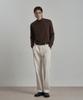 WORK ON BODY OFF Kor Semi-Overfit Mock Neck Knit [Brown]