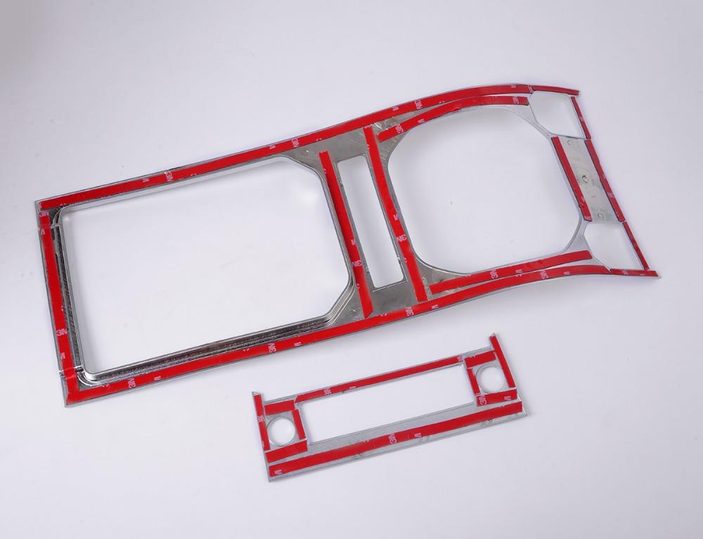 For Land Rover Range Rover Evoque 2011-19 ABS Chrome/Carbon Fiber Center Control Panel Cover Decorative Sticker Car Accessories