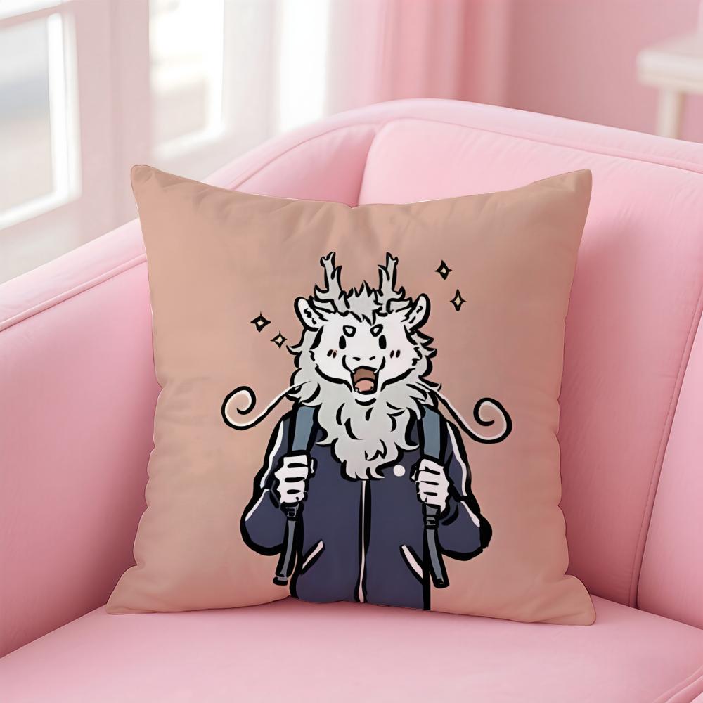 FFei Ren Zai Pillow Chinese Anime Cushion Cushion Cover Pillowcase Short Plush Invisible zipper Room Sofa Cushion Cover