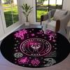Inter Miami CF Round Area Rug,Carpet Rug for Living Room Bedroom Sofa Playroom Decor,Non-slip Floor Mat
