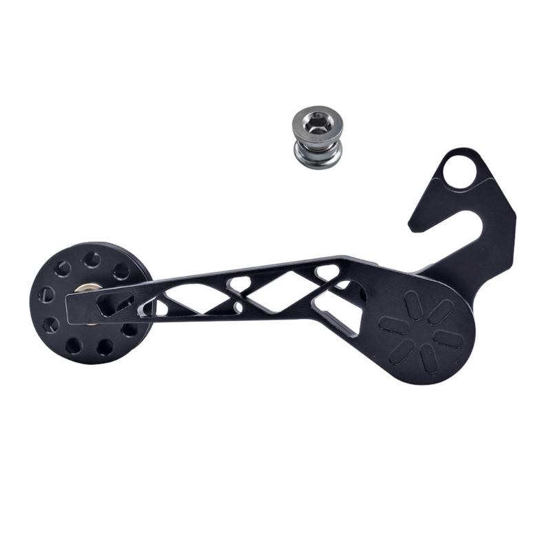 Aluminium Alloy Bicycles Adjuster Converter Guide For Mountain Folding Bicycles 5/6/7 Speed Rear Guide Chain Tensioner чёрный