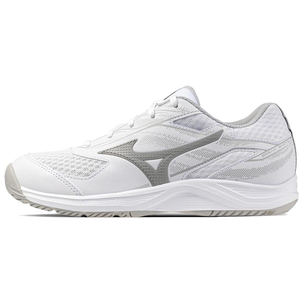 Mizuno Break Shot 5 Ac Comprehensive Training Fashion Shock Absorption Non-Slip Wear-Resistant Tennis Shoes Unisex Sneakers White Gray 61GA252603
