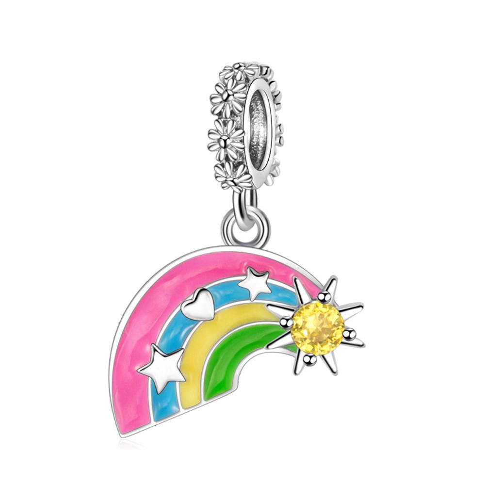 Copper Envelope Cake Beads & Cat Hug Ball Dangle Charm Fits Bracelet Exquisite Necklace Colorful Pendant Gifts