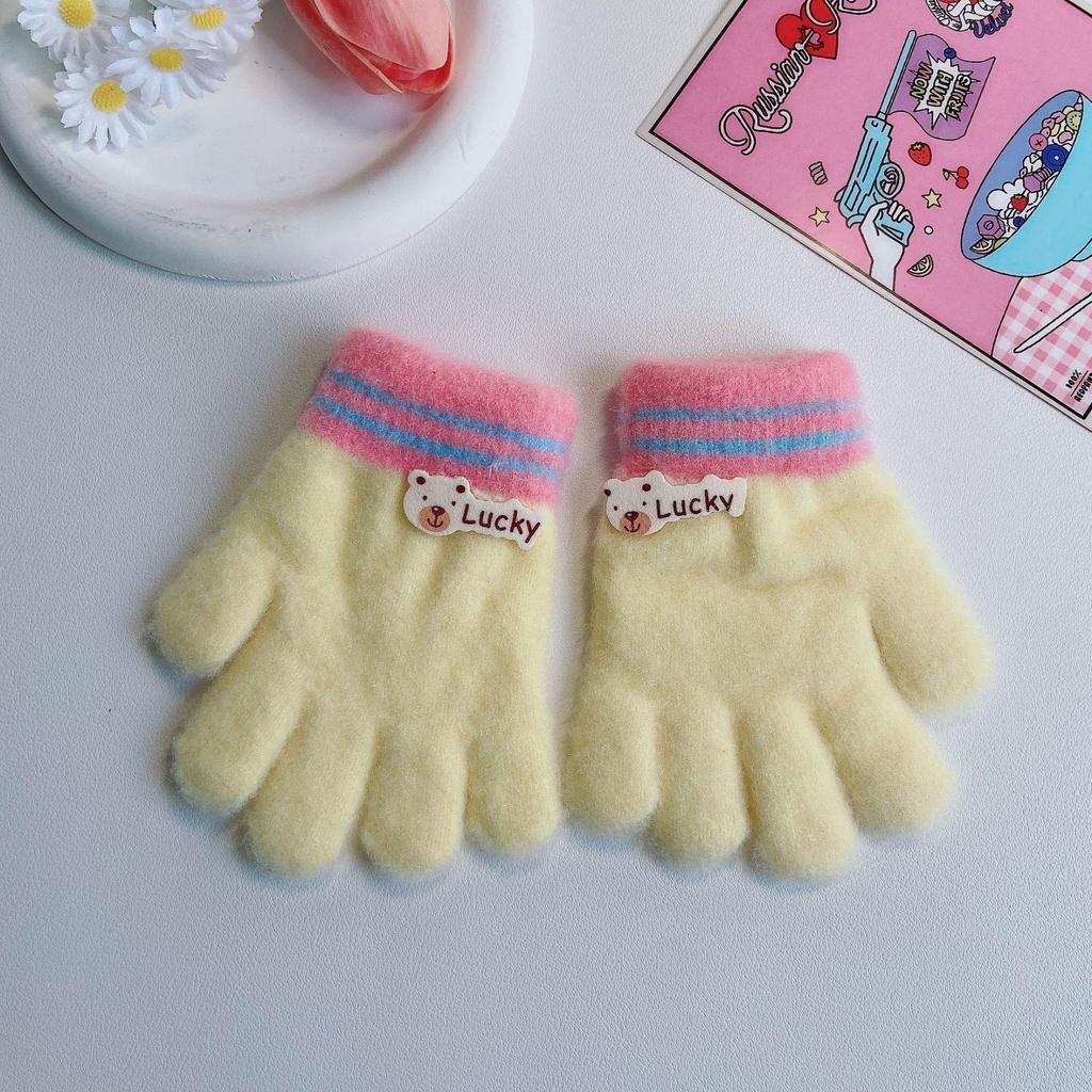 Warm Cartoon Rabbit Gloves for Toddlers 1-3 Years – Autumn/Winter Cold Protection