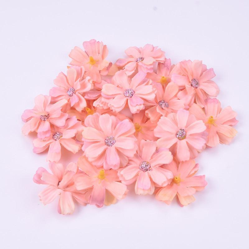 20/30Pcs Silk Daisy Artificial Flower Head Home Room Decoration Craft Flower Wreath DIY Party Bridal Wedding Decor New Year Gift