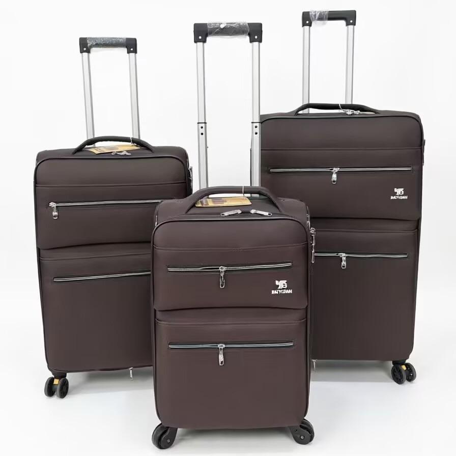 Upgraded Large Capacity Business Trolley Suitcase with Front Zipper and Universal Wheels