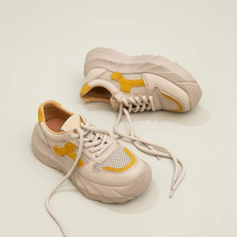 Johnature Lightweight Breathable Mesh Shoes Versatile Sports And Leisure Mixed Colors Women's Shoes