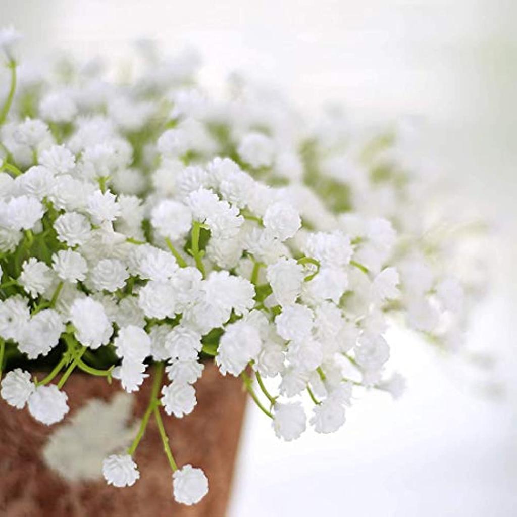 20cm Babys Breath Artificial Flowers White Fake Flowers DIY Floral Bouquets Decoration Office Party Wedding Home Decoration