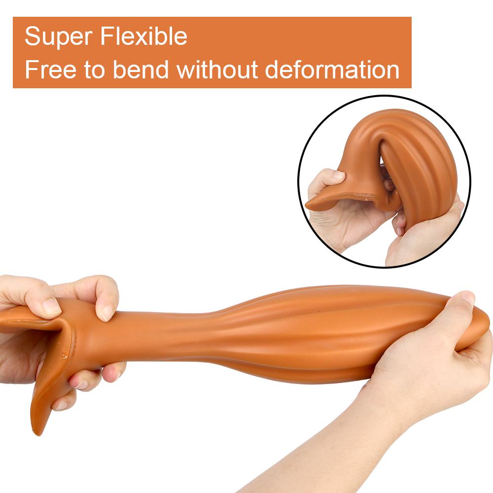 Plug anal mare Jocuri pentru adulți Dildo uriaș Jucării SM Masaj de prostată Expansor anus Plug din silicon moale Jucării sexuale pentru bărbați, femei