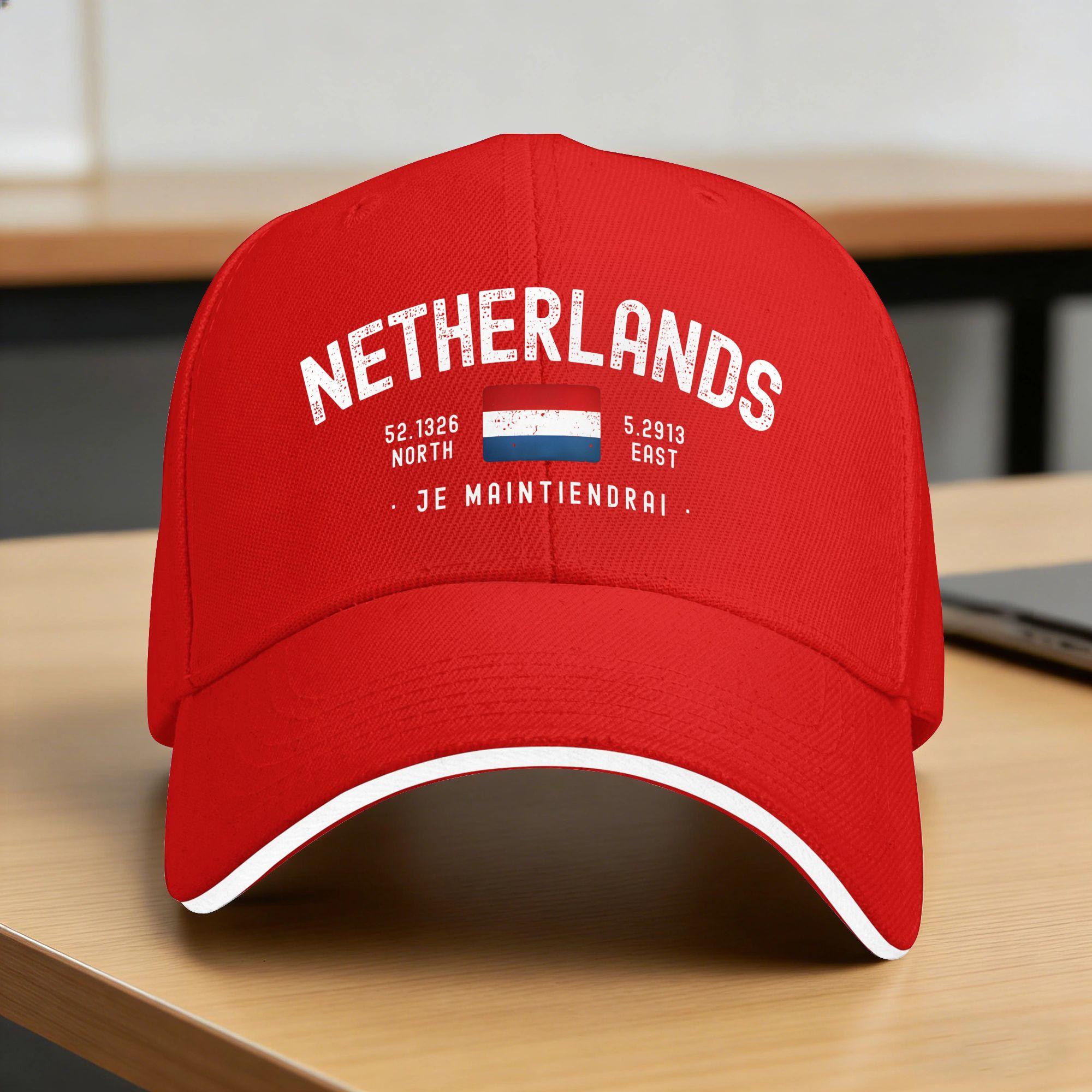 Netherlands Flag Baseball Cap Vintage Trucker Hat Spring Unisex Women Kpop Rock Baseball Caps One Size