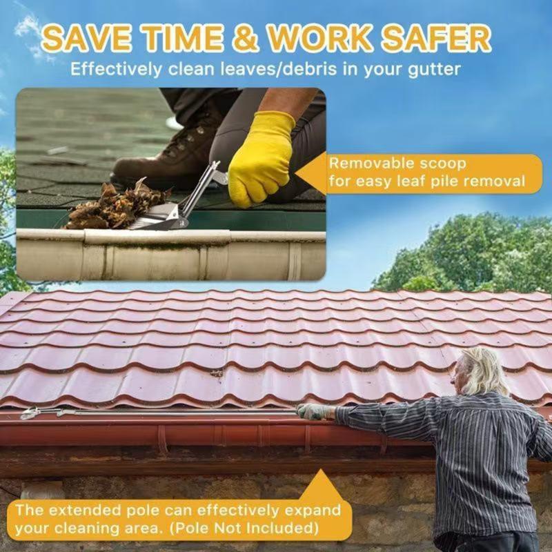   Heavy Duty Alloy Construction Gutter Shovel Maintenance Scoops For Quick Debris Removal From Rain Drains Downpipes