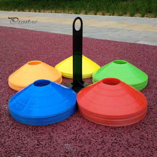 50 Adet Çeviklik Futbol Konisi Futbol Antrenman Aletleri Taşıma Çantalı Canlı Renk Yeniden Kullanılabilir Spor Antrenman Konileri Antrenman Ekipmanı