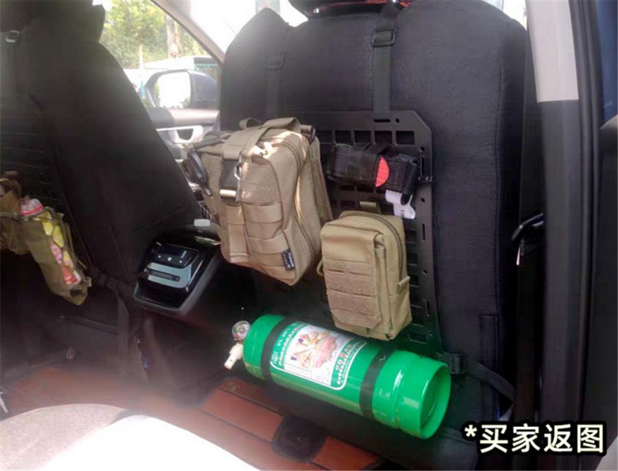 Univerzální stojan na opěradlo sedadel pro zbraně Úložný prostor taktický pevný panel MOLLE