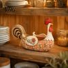 Farmhouse Kitchen Utensil Holder Vintage Rooster Holder, Country Cooking Tool Caddy, Rustic Floral Style Accessories Chicken Counter Organizer,